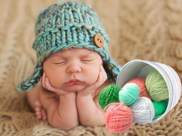 Подборка схем вязания шапочки для новорожденного спицами