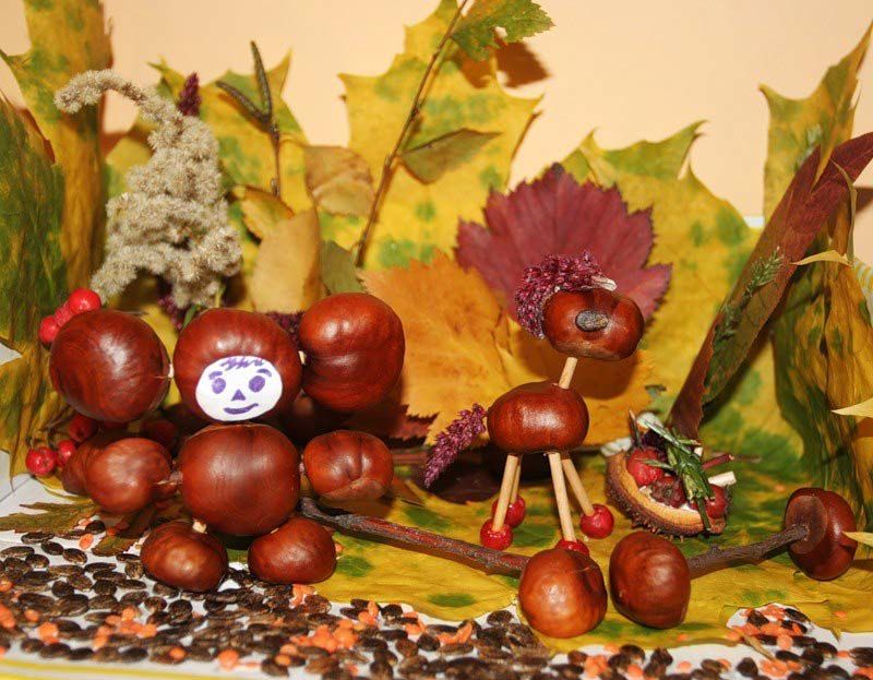 Осенние поделки из природного материала: 15 идей для детского сада и школы