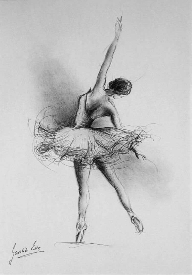 Рисунки балерины в танце карандашом (34 фото)