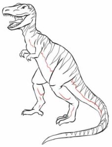 Как нарисовать мультяшного динозавра поэтапно