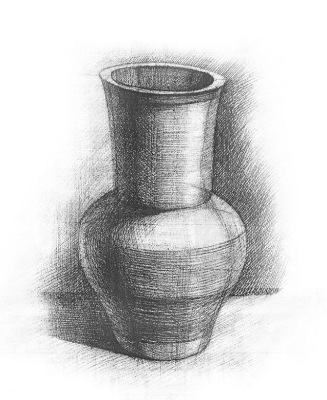 Как нарисовать вазу карандашом: этапы рисования и начальная разметка для начинающих