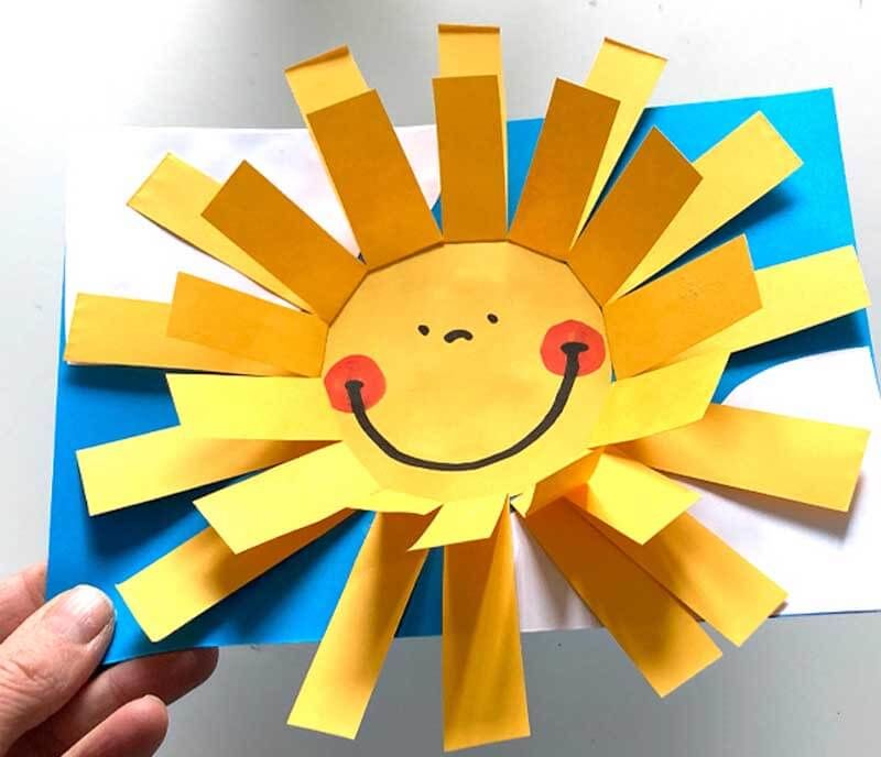 Поделка Лучистое солнышко из бумажной тарелки своими руками - Блог для саморазвития