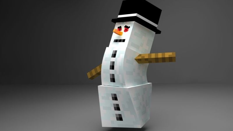 Снеговик в Майнкрафт.