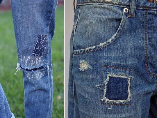 7 способов зашить дырку на джинсах без швейной машинки (видео)