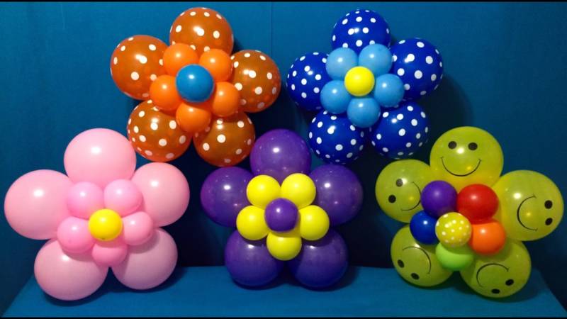 Цветы из шариков. Инструкция (начинающим схемы) с фото и видео