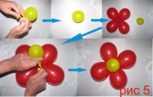 Как делать цветы из длинных шариков?