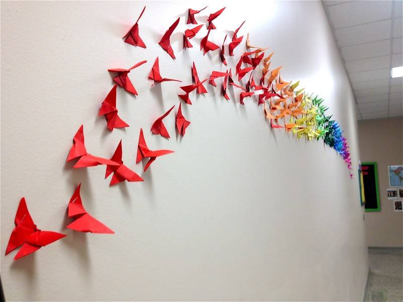 Легкие оригами бабочка: инструкция с фото