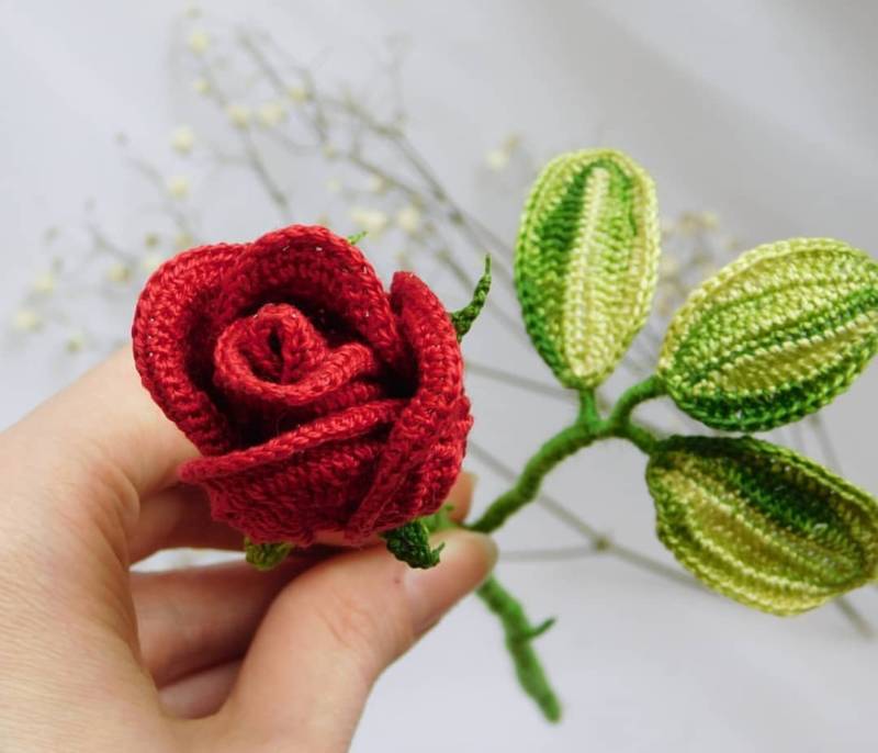 Роза крючком: 3 техники вязания