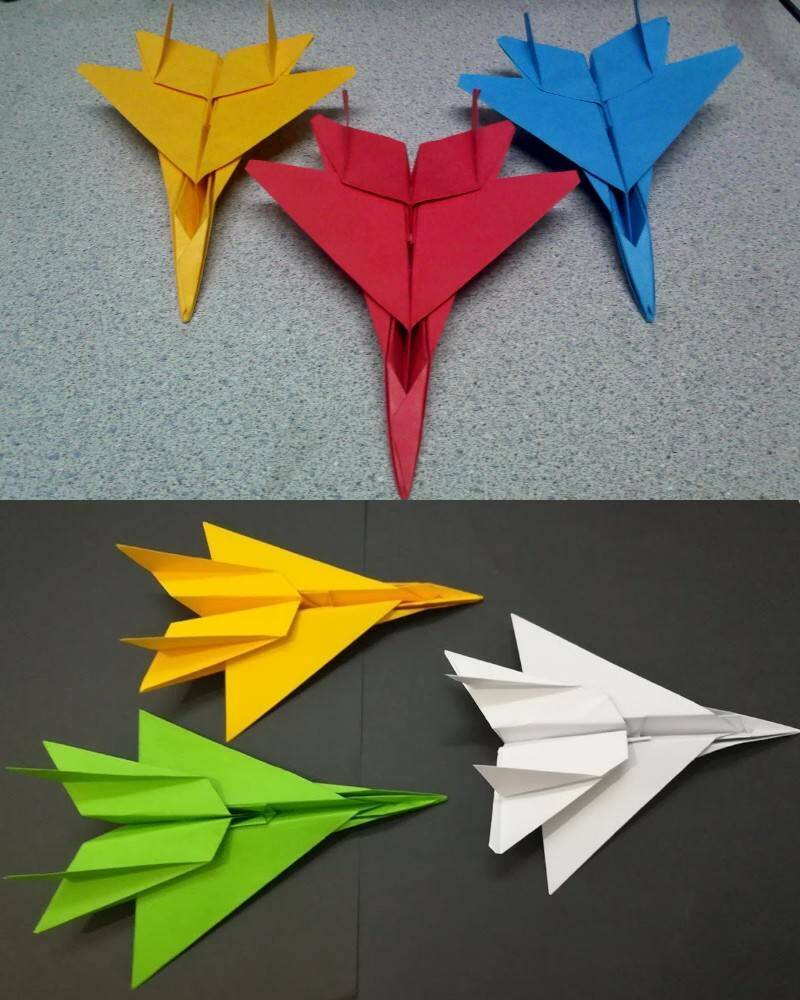готовые истребители ф 15 в технике оригами без клея