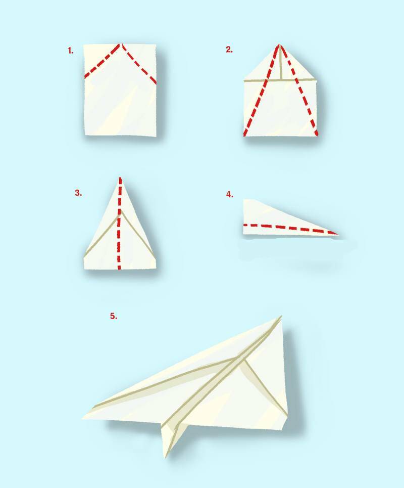 схема сборки самолетиков из бумаги фото 16