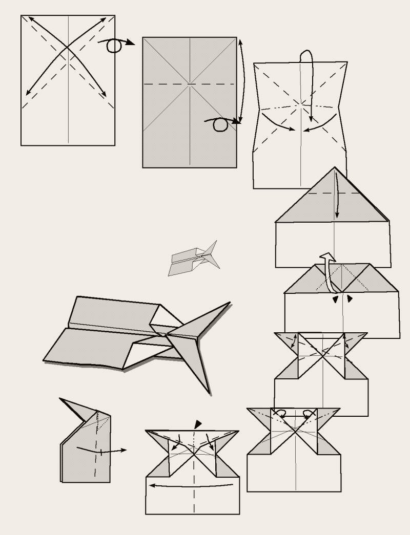 схема сборки самолетиков из бумаги фото 20
