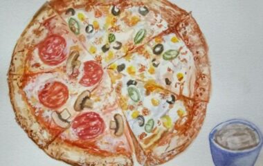 как красиво нарисовать пиццу