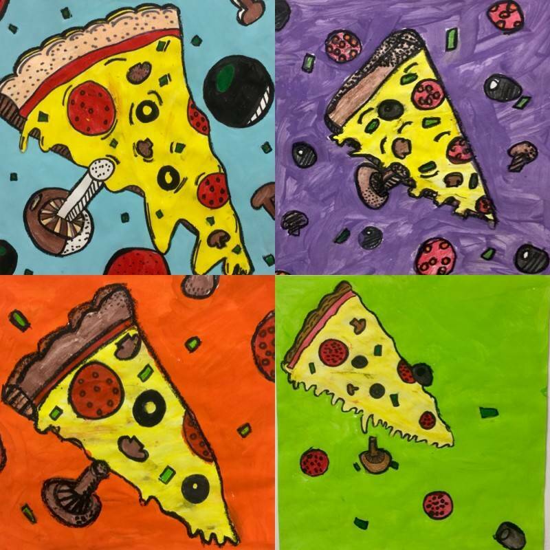 яркие картинки пиццы для срисовки