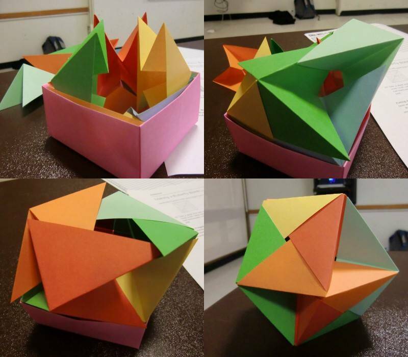 как из подготовленных деталей сделать оригами додекаэдр
