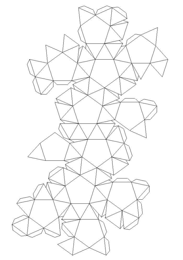 схема развертка фото 2 додекаэдра из бумаги для склеивания