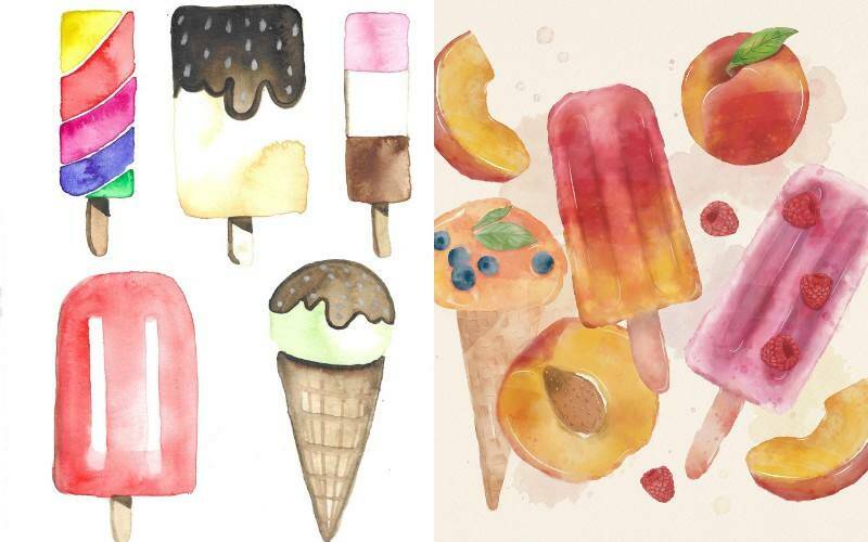 легкие и красивые рисунки мороженого
