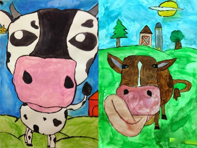 картинки часть 8 нарисованных коров для срисовки