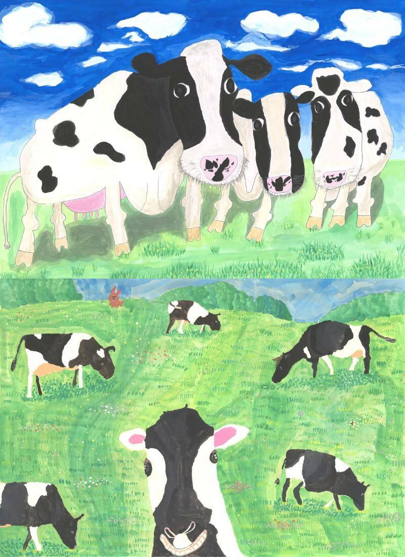 картинки часть 7 нарисованных коров для срисовки