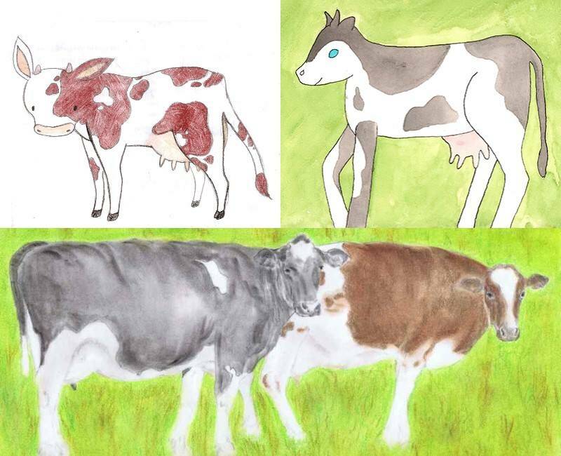 картинки часть 5 нарисованных коров для срисовки