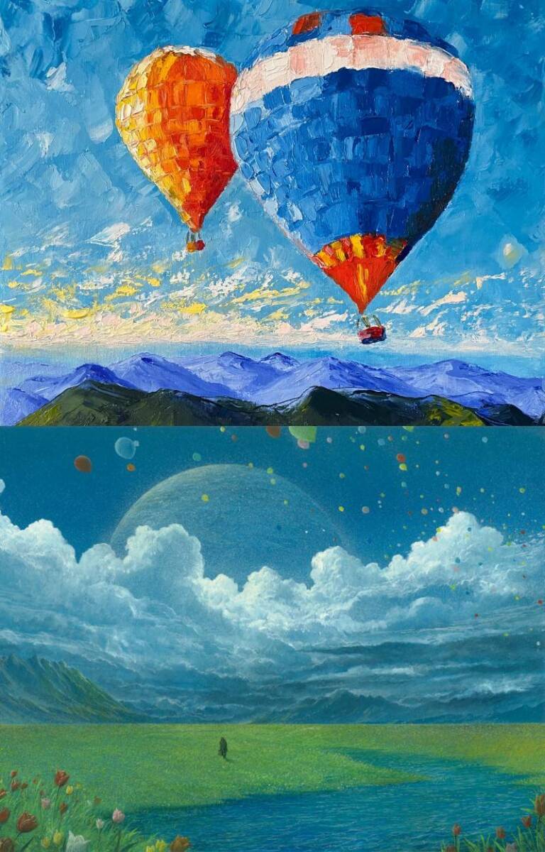 интересные рисунки шаров воздушных в небе